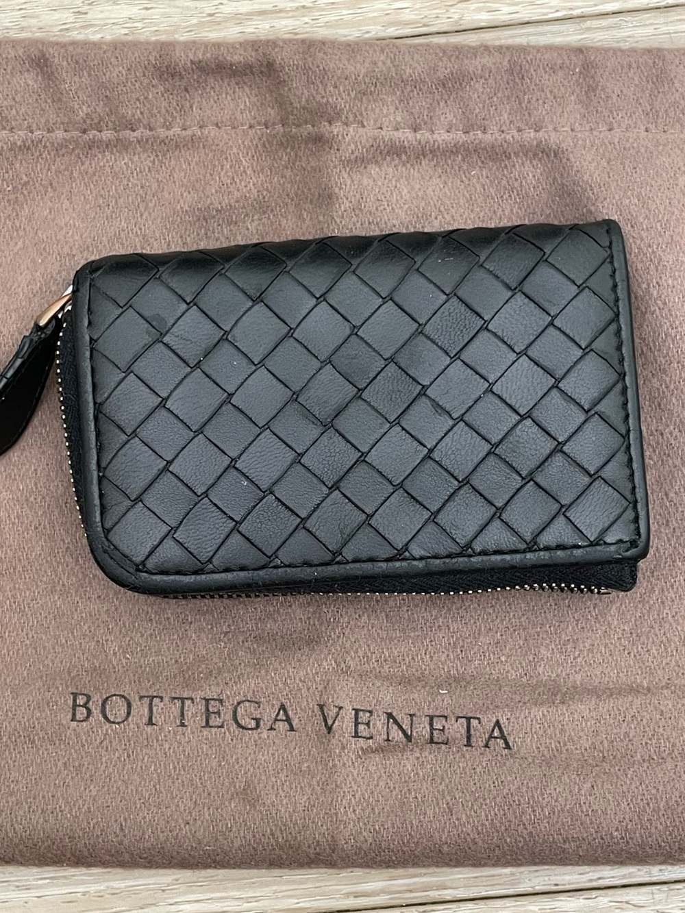 Bottega Veneta Leather Intrecciato Coin & Card Holder